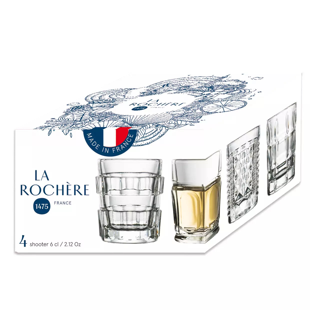 LA ROCHERE – DESPUÉS DEL SET 4 VASOS DE CHUPITO COPA DE APERITIVO